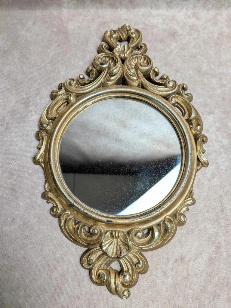 Miroir mural vintage style baroque rocaille doré